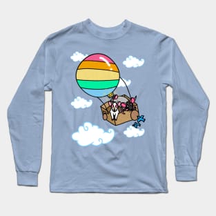 Hot Air Balloon Rats (Full Color Version) Long Sleeve T-Shirt